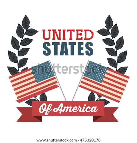 united states of america flag icon vector illustration design