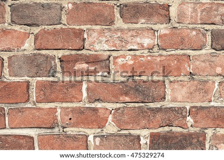 old brick wall background. brick wall texture. grunge wallpaper. 