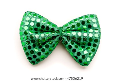 Green bow tie for St. Patrick Day