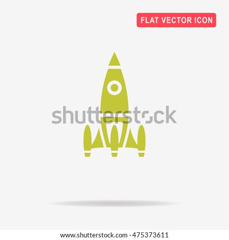 Space rocket icon. Vector concept illustration for design.