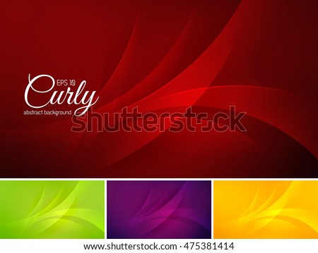 Curly  abstract background vector series. Suitable for design element and background