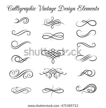 Vintage elements and page decoration. Ornate frames and scroll element. Isolated