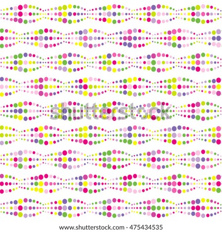Vector seamless pattern with allover bright geometric shapes