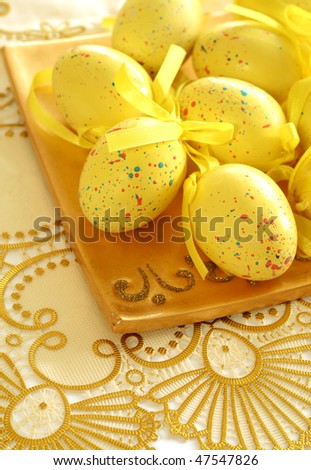 yellow easter eggs