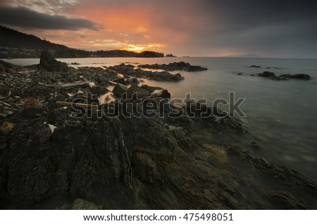Sunset at Neck Point Park in Nanaimo, Vancouver Island 