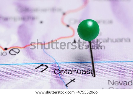 Cotahuasi pinned on a map of Peru

