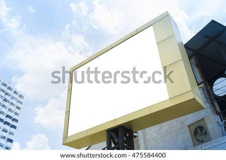 Blank billboard for new advertise