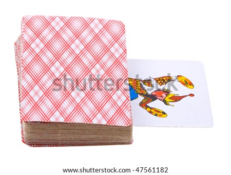 Playing cards isolated on a white background