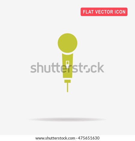 Microphone icon. Vector concept illustration for design.