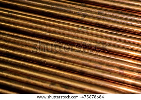 Copper rods texture