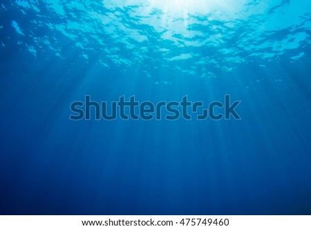 Underwater blue sea background photo