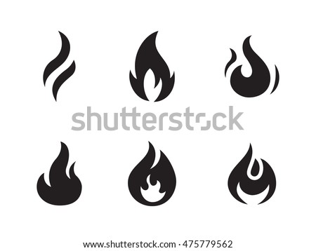 Fire flames icons
