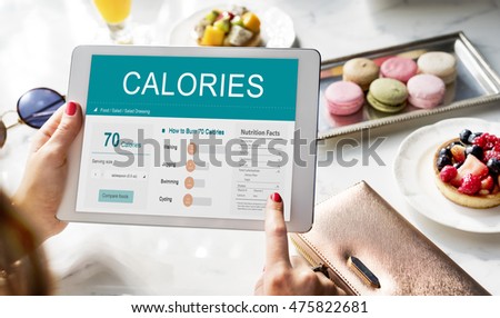 Calories Nutrition Food Exercise Concept Royalty-Free Stock Photo #475822681