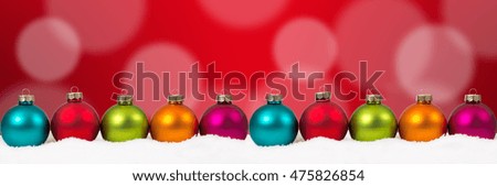 Christmas colorful balls banner red decoration copyspace copy space text