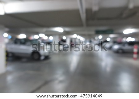 Car park with blur background