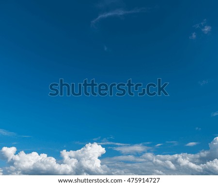 image of blue sky and white clouds on day time for background usage
