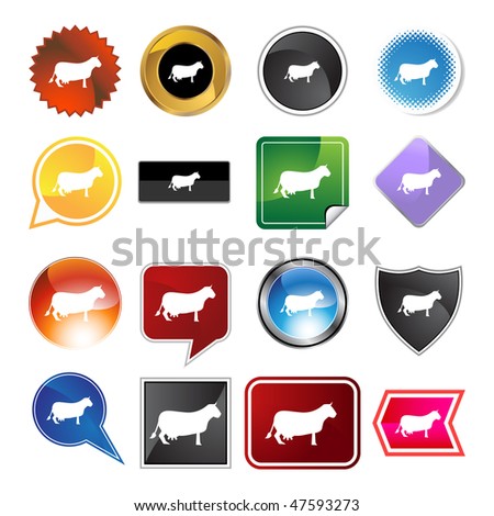 Cow icon isolated on a white background.