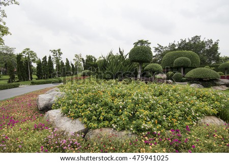Trees in the park, Flower and garden