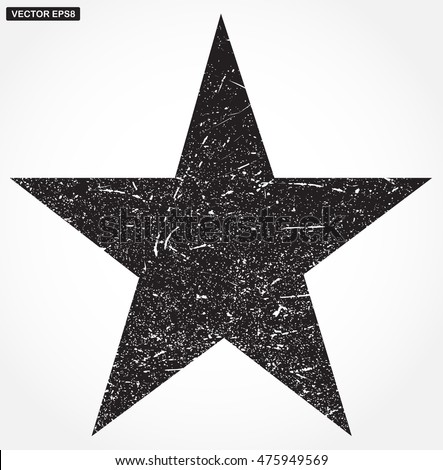 Vector grunge star.Grunge star symbol.
