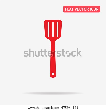 Kitchen spatula icon. Vector concept illustration for design.