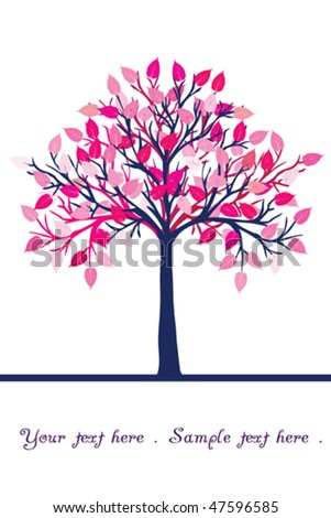 Pink happy tree