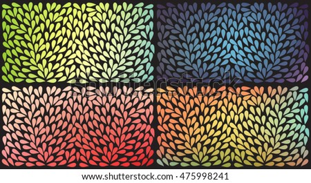 Vector pattern gradient leaves