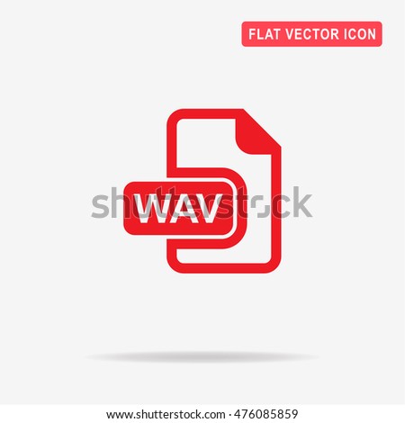 Wav icon. Vector concept illustration for design.