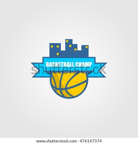 Modern professional vector logo for a basketball team. Vector Illustration. Flat Style Design