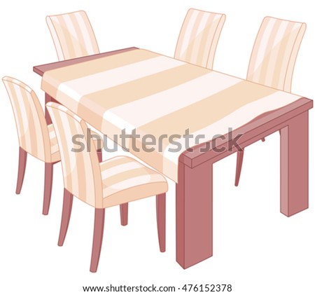 Illustration of a dining table