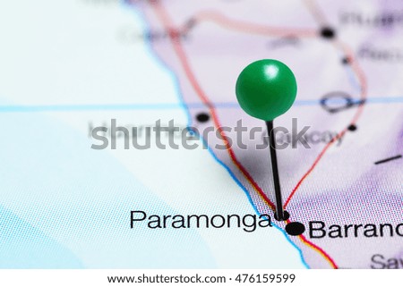 Paramonga pinned on a map of Peru

