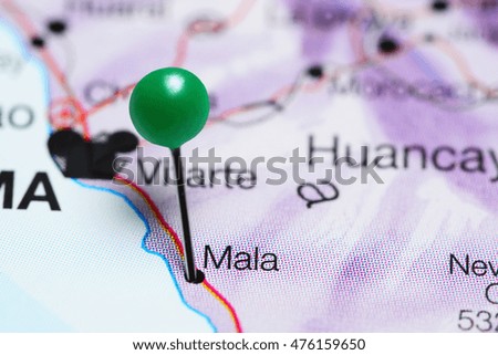 Mala pinned on a map of Peru
