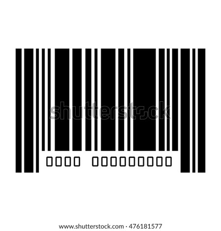 barcode with serial number data information scanner vector illustration