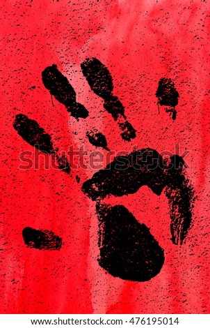 hand print on watercolor background