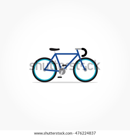 simple road bicycle with blue frame