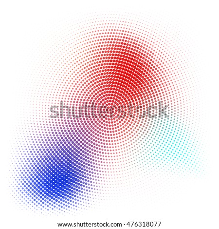Abstract color circle halftone effect vector background