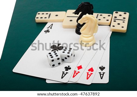 Chess, cards, dice, dominoes - the main board games.