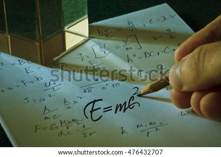 Theory of relativity by Albert Einsteins Royalty-Free Stock Photo #476432707