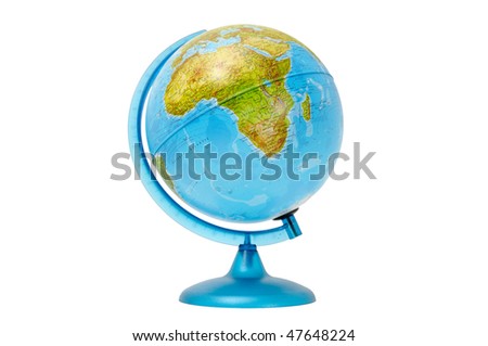 terrestial global isolated on a white background