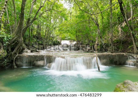 The beautiful and smooth waterfall in Thailand mountain, taking this image by long exposure for smooth the water flow.
