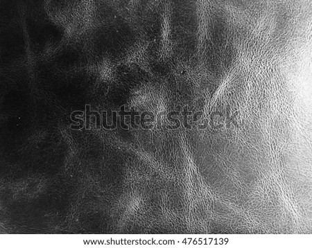 Black leather texture with light. Abstract background.