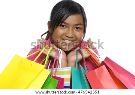 Asian girl in shopping
