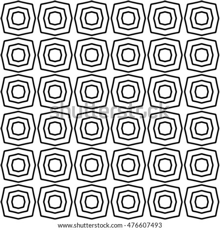 Seamless black and white abstract texture. Endless pattern with lines. Monochrome template for prints, textiles, wrapping, wallpaper, website, blog etc. Vector illustration. 