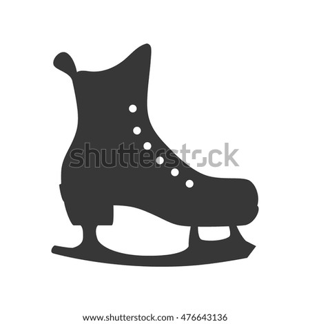 skate shoe winter sport hobby icon. Isolated and flat illustration. Vector graphic