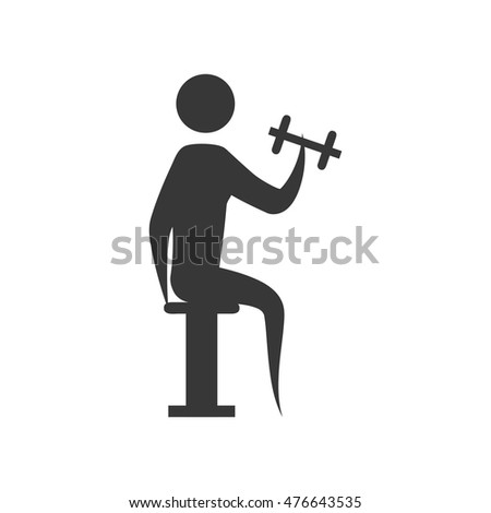 pictogram weight action move sport fitness icon. Isolated and flat illustration. Vector graphic