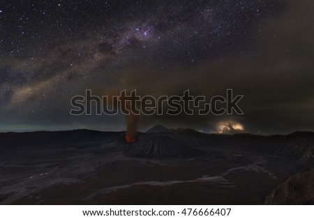Milky way on Erupted Volcano