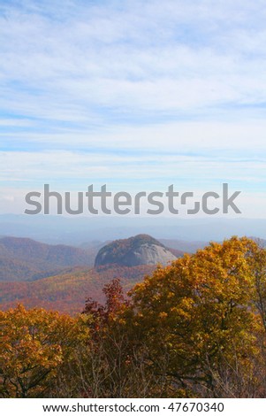 Looking Glass Rock in the Fall of the year