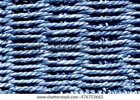 Braided blue basket texture. Abstract background and texture for design.