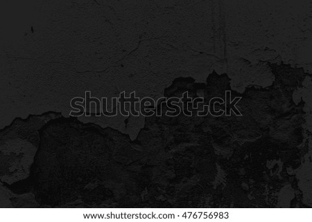Black background. Grunge wall texture