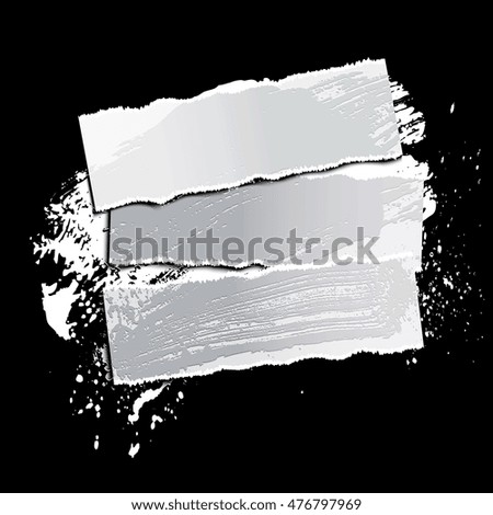 white blot and paper on a black background, illustration clip-art