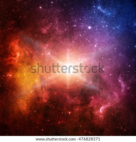 Star and Galaxy - Elements of this Image Furnished by NASA